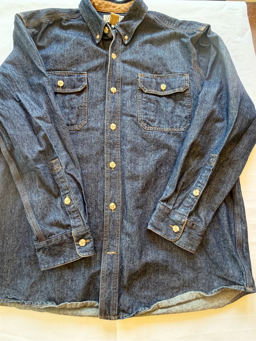 HEAVY DENIM SHIRT BY DULUTH TRADING SIZE LARGE
